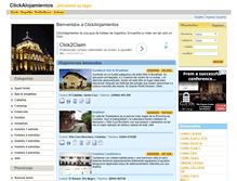 Tablet Screenshot of clickalojamientos.com.ar
